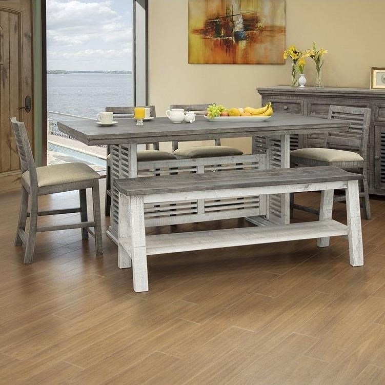 International Furniture Direct Stone 12010324110400 Solid Wood 6Piece